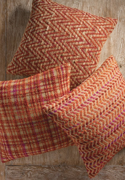 Woven Cotton Cushion Earthy Zig Zag