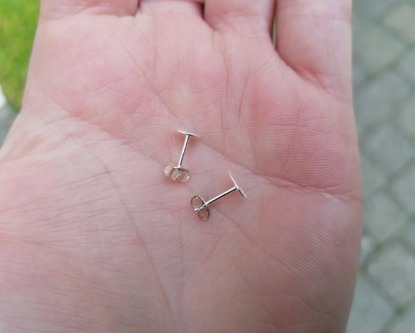 Leaf Sterling Silver Stud Earrings