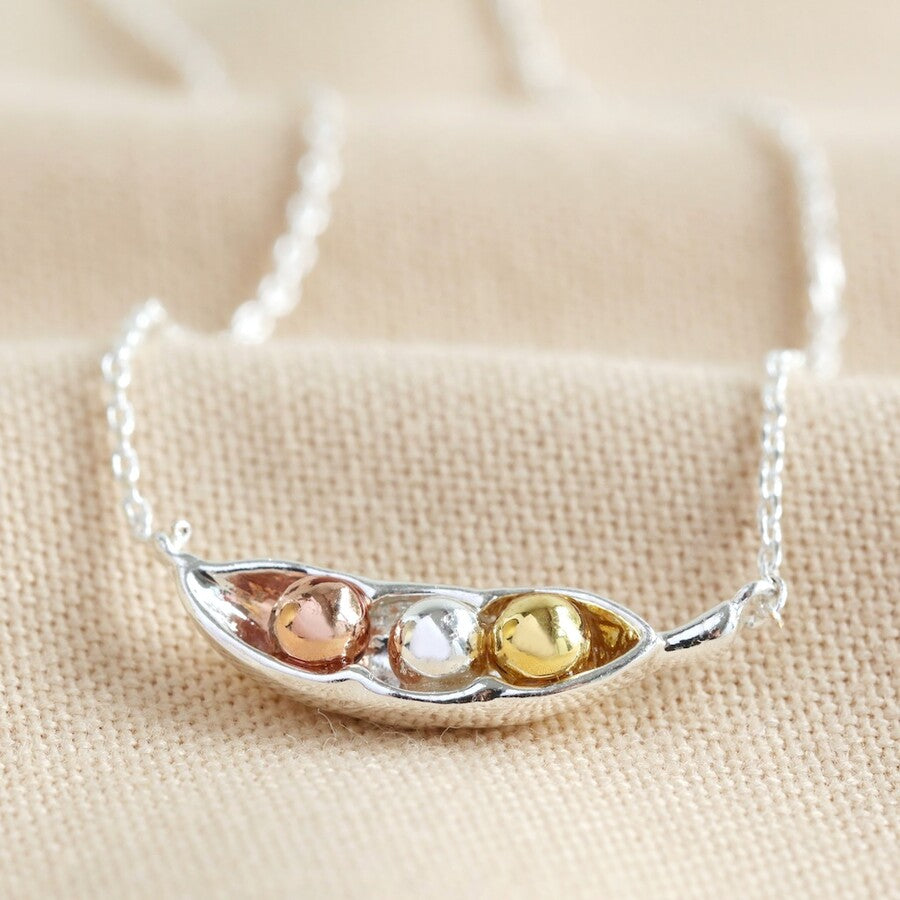 Two peas in sales a pod necklace silver