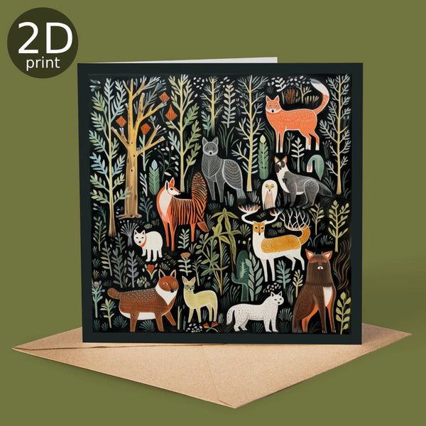 Woodland Animals Greetings Card GP11