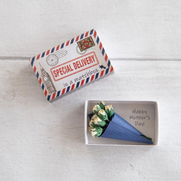 Special Delivery Happy Mother's Day Mini Bouquet in a Matchbox