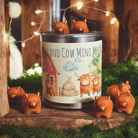 Highland Cow Wax Melt Tin
