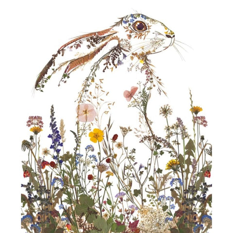Wildflower Hare Greetings Card
