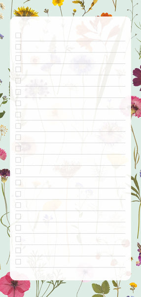 Mint Bloom Magnetic Notepad