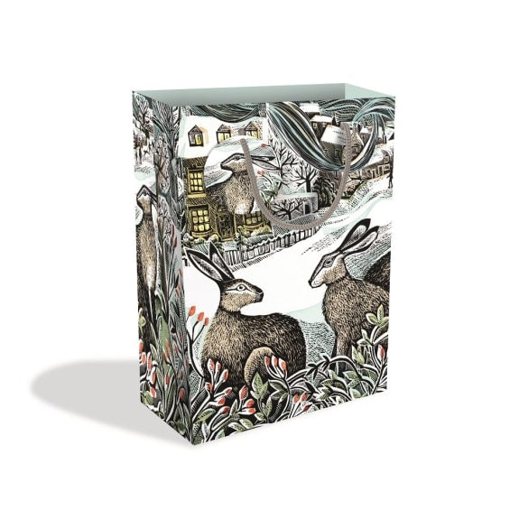 Decorative box with rabbit design on a white background