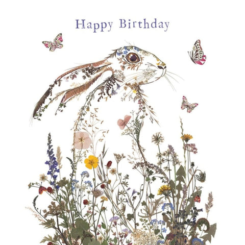 Wildflower Hare Birthday Card