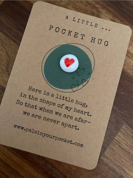 Pocket Hug Heart Rock For Long Distance & Separation