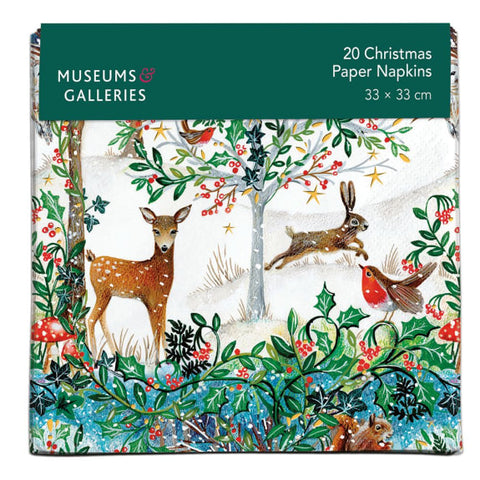 Winter Forest Glade Christmas Napkins