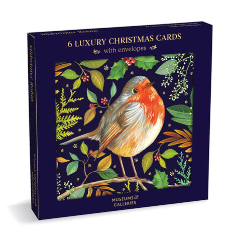 Midwinter Robin Luxury Christmas Cards Box of 6