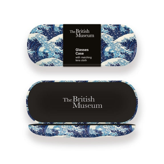 Glasses case with matching lens cloth from The British Museum on a white background