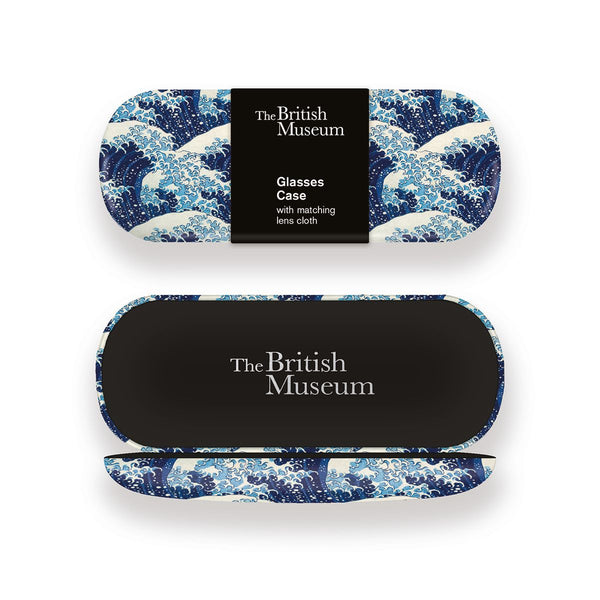 Glasses case with matching lens cloth from The British Museum on a white background