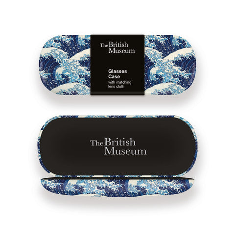 Glasses case with matching lens cloth from The British Museum on a white background