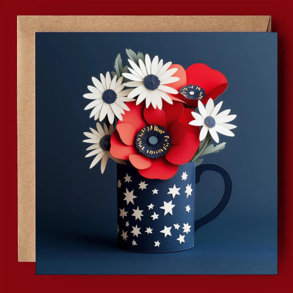 Poppies and Daisies Greetings Card GP06