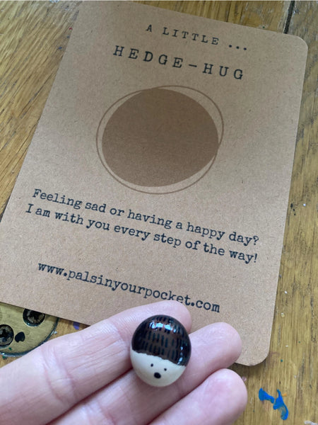Hedgehog Anxiety Relief Pocket Pebble For Animal Lovers