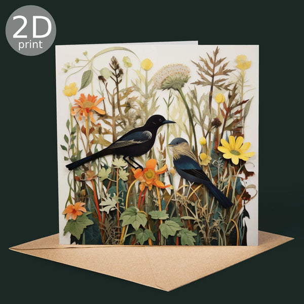 Wildflower Birds Greetings Card GP10