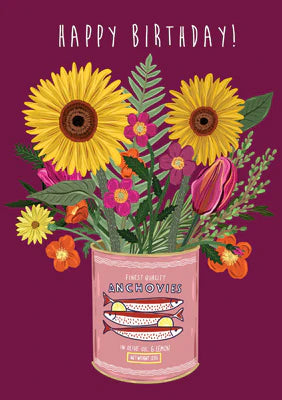 Happy Birthday Anchovies Greetings Card