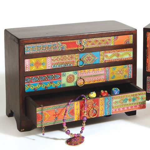 Hand Painted 4 Drawer Chest