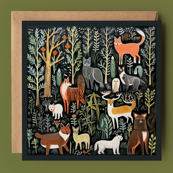 Woodland Animals Greetings Card GP11