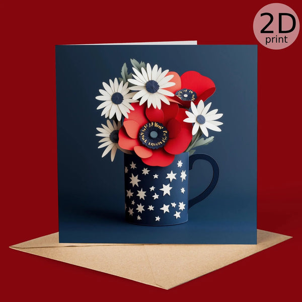 Poppies and Daisies Greetings Card GP06