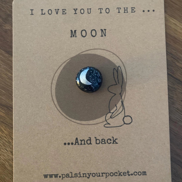 Moon and Stars Pebble Love Token