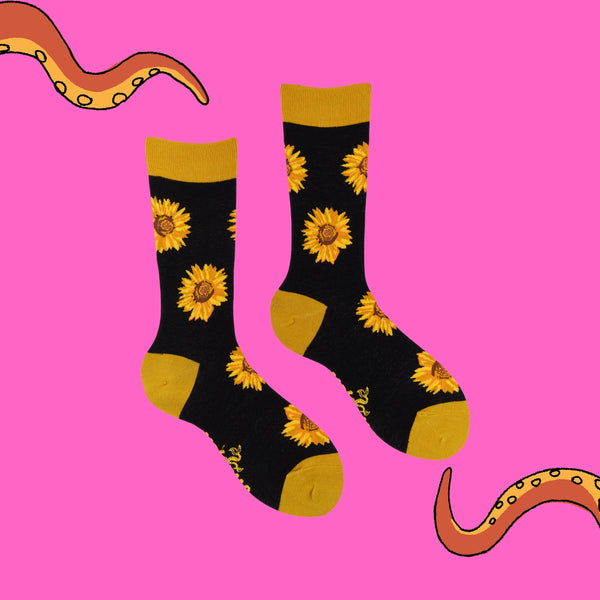 Sunflower Heads Bamboo Socks