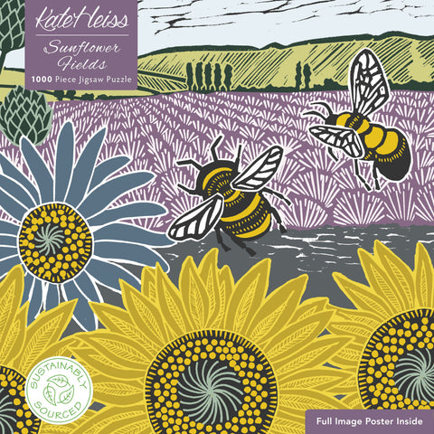 Kate Heiss Sunflower Fields 1000 Piece Jigsaw