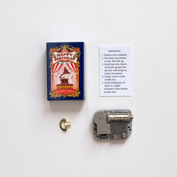 Happy Birthday Music Box in a Matchbox