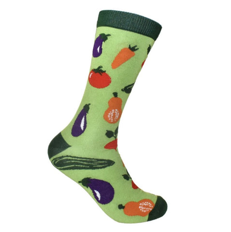 Medium Vegetables Bamboo Socks, Uk Size 3-7, Fair Trade, Code VEM