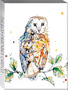 Colorful owl illustration on a white background