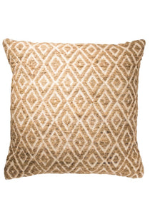 Woven Cotton Cushion Natural Diamond