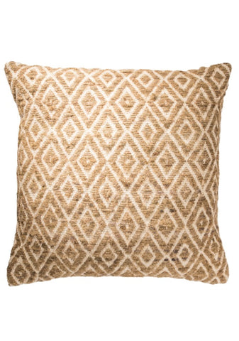 Woven Cotton Cushion Natural Diamond