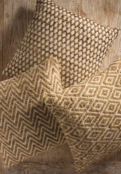 Woven Cotton Cushion Natural Diamond