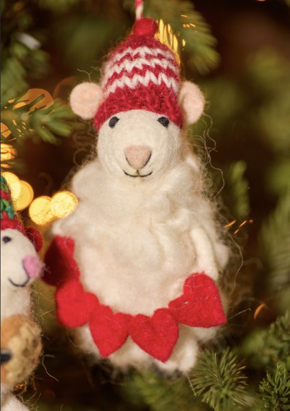 Christmas Sheep Felt Tree Decorations