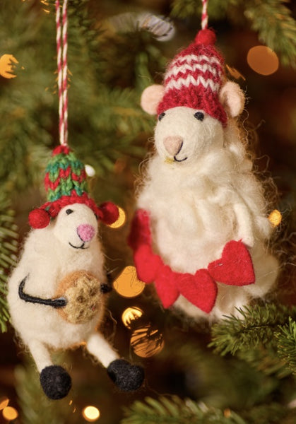 Christmas Sheep Felt Tree Decorations