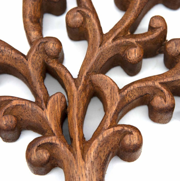 Curly Tree of Life Wooden Plaque