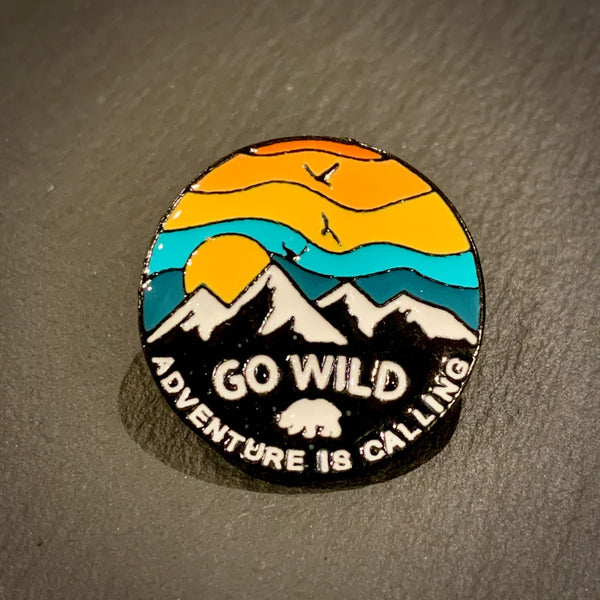 Go Wild Adventure is Calling Enamel Pin Badge