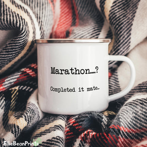 Marathon Enamel Mug