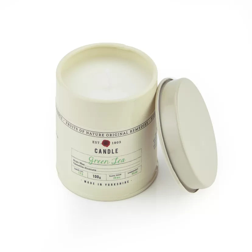 Small Green Tea Soy Candle in a Tin 100g