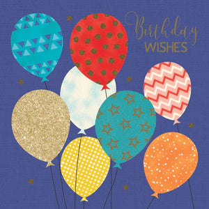 Birthday Wishes Balloons Greetings Card