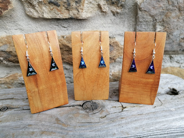 Small Triangle Cosmic Earrings