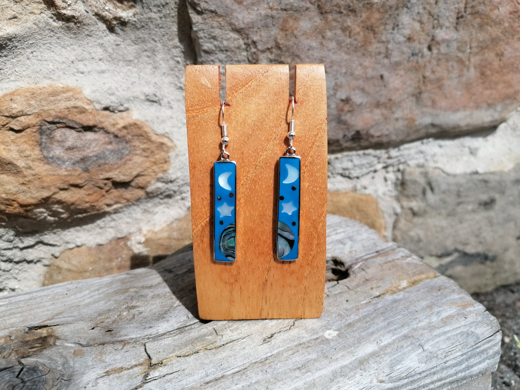 Large Rectangle Cosmic Earrings