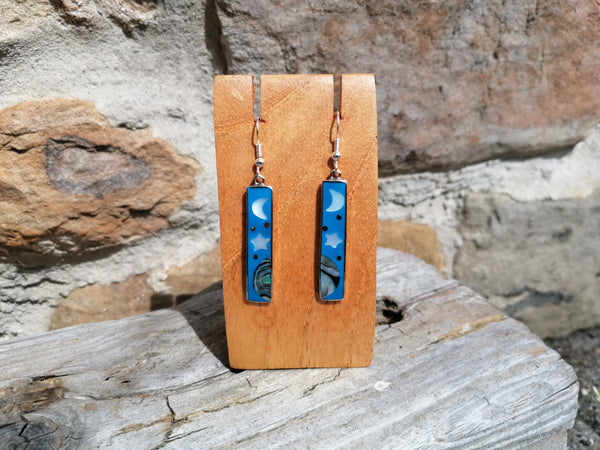 Large Rectangle Cosmic Earrings