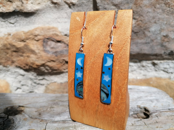 Large Rectangle Cosmic Earrings