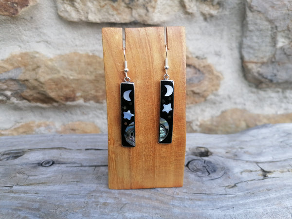 Large Rectangle Cosmic Earrings