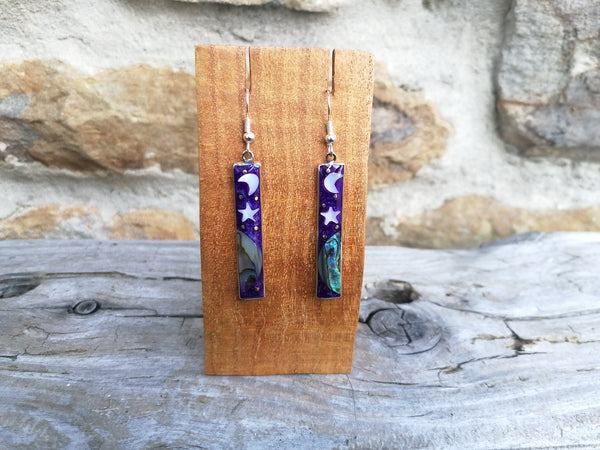 Large Rectangle Cosmic Earrings