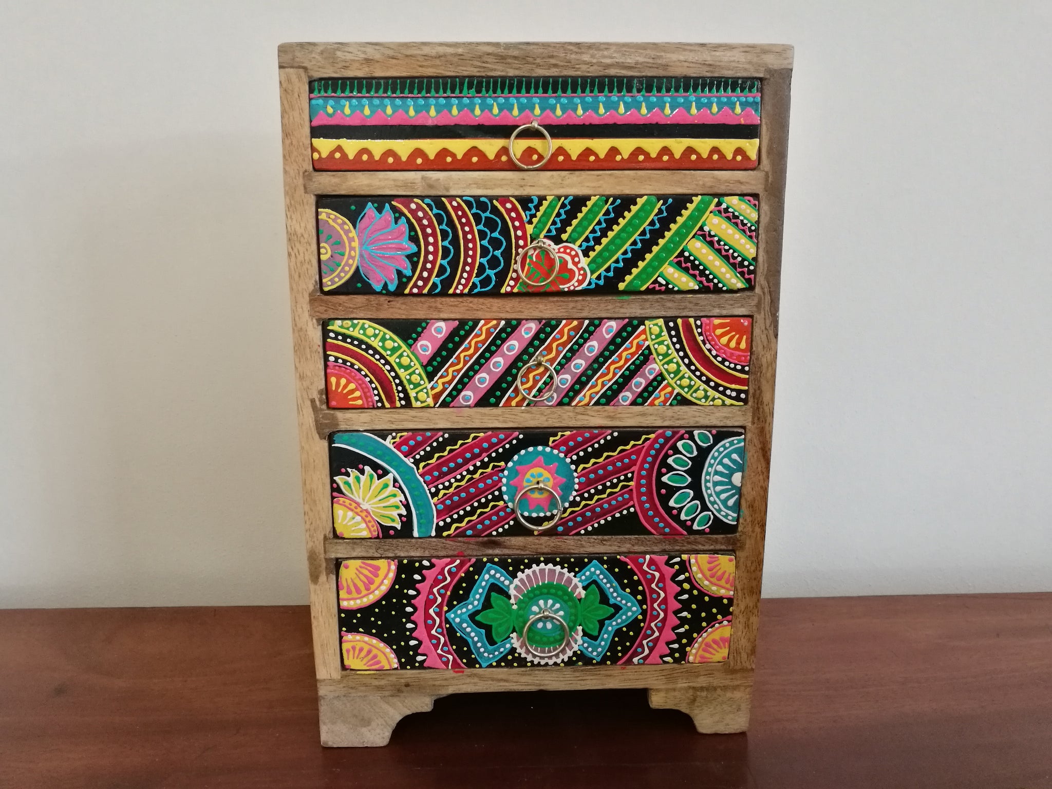 Hand Painted 5 Drawer Chest
