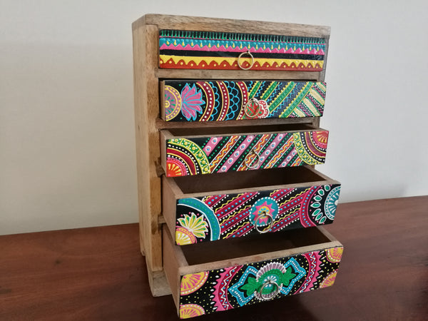 Hand Painted 5 Drawer Chest