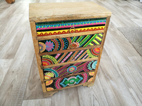Hand Painted 5 Drawer Chest