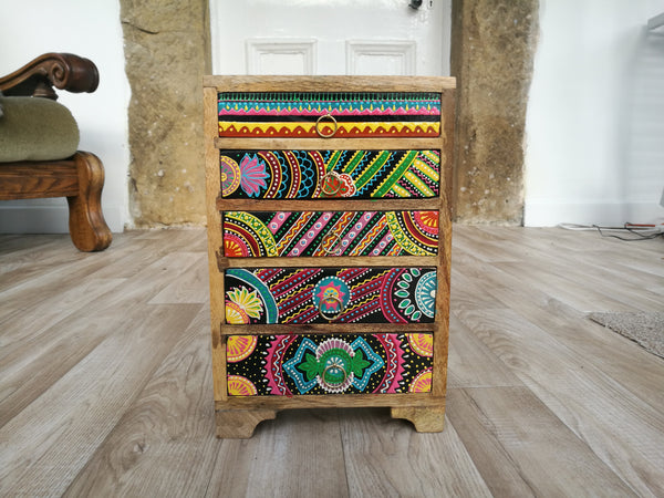 Hand Painted 5 Drawer Chest