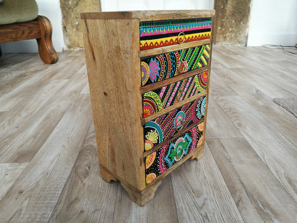 Hand Painted 5 Drawer Chest